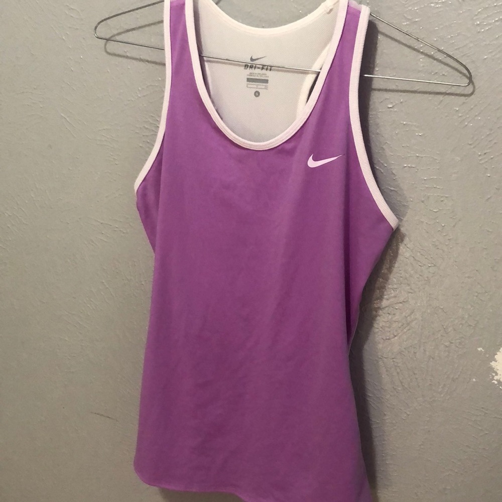 Purple & White Nike Dry-fit tank top